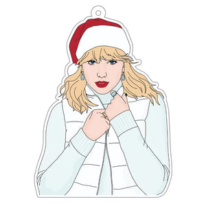 Taylor Swift White Acrylic Christmas Ornament
