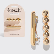 Load image into Gallery viewer, Kitsch - Gold Metal Barrettes
