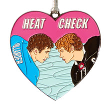 Load image into Gallery viewer, Heated Rivalry Heart Enamel Holiday Ornament
