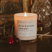 Load image into Gallery viewer, Sweet Water Decor - Blackwood Cherry Soy Candle White Jar 11oz

