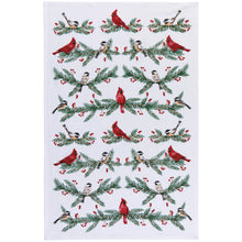 Load image into Gallery viewer, Birds &amp; Boughs Christmas Floursack Dishtowels Set of 3
