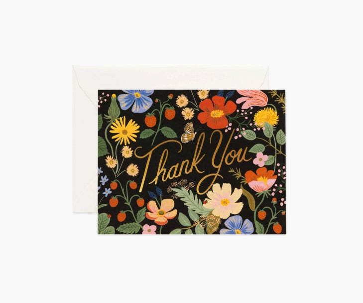 Rifle Paper Co - Strawberry Fields Thank You Card