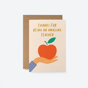 Thanks For Being An Amazing Teacher Card