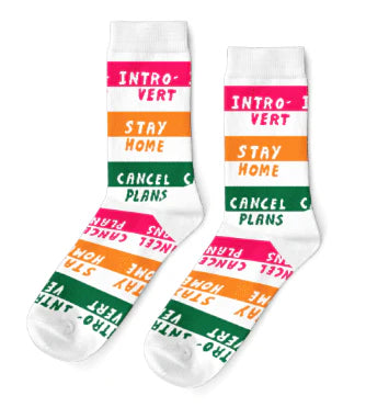 Introvert Crew Socks - Small
