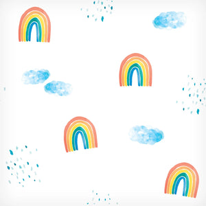 Lulujo Rainbow Sky Swaddling Blanket