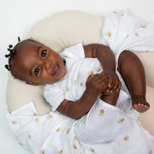 Load image into Gallery viewer, Lulujo Swaddle Blanket Muslin Cotton Bees
