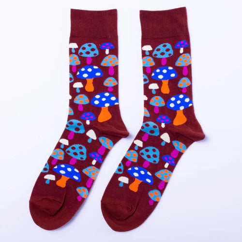 Mushroom Crew Socks - Large