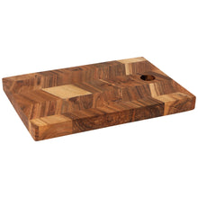 Load image into Gallery viewer, Acacia Chevron Serving Board 10 in
