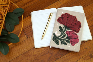 Denik - Double Bloom Vegan Embroidered Journal