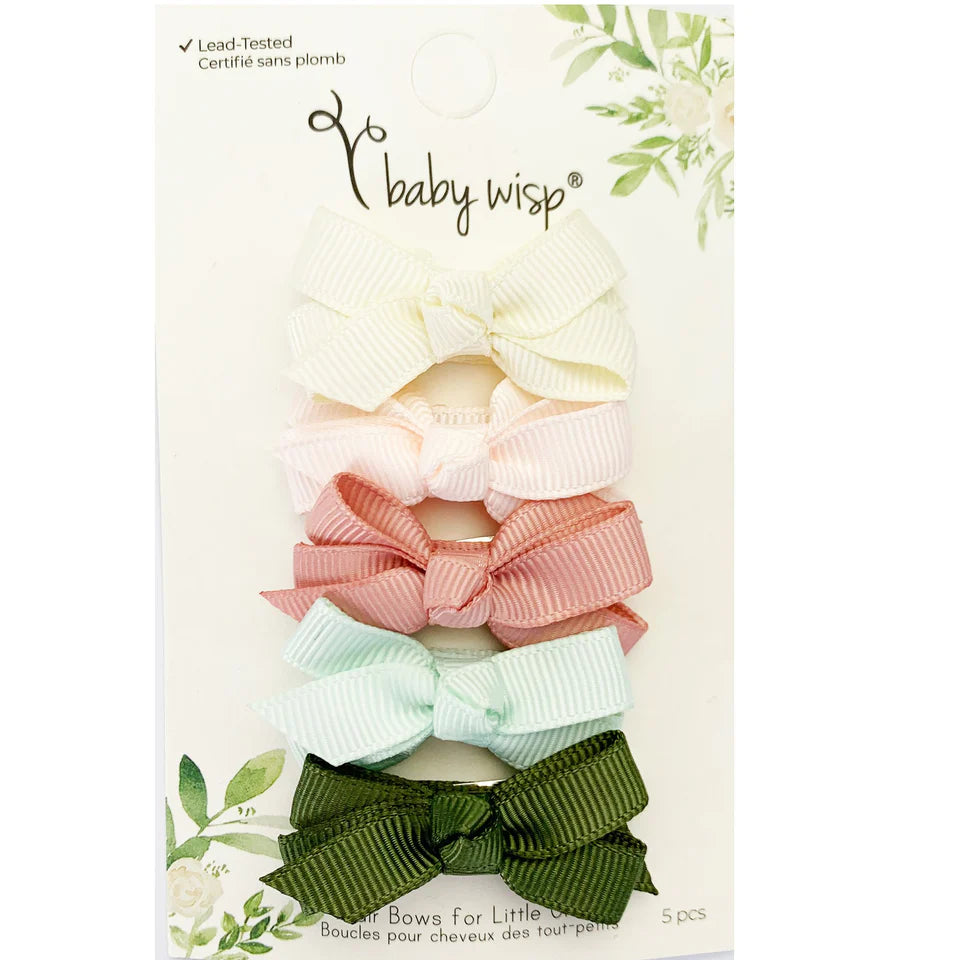 BABY WISP - 5 Small Snap Chelsea Boutique Bow Collection - Bouquet