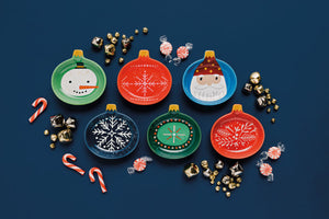 Christmas Charms Shaped Pinch Bowls Set of 6