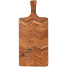 Load image into Gallery viewer, Acacia Chevron Serving Paddle 20 in
