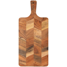Load image into Gallery viewer, Acacia Chevron Serving Paddle 15.5 in
