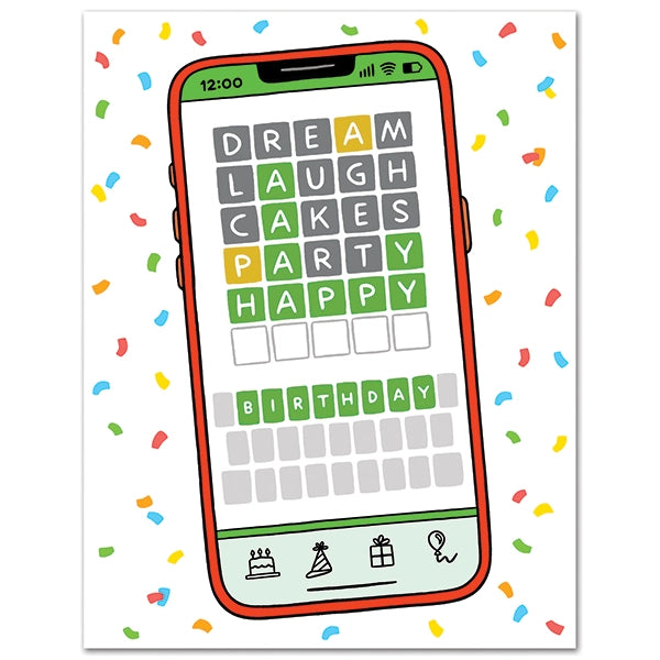 Wordle Happy Birthday Card