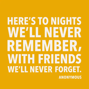 Here's To Nights We'll Never Remember Cocktail Napkins- 20ct