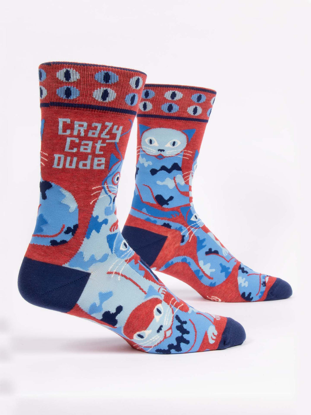 Crazy Cat Dude Socks 