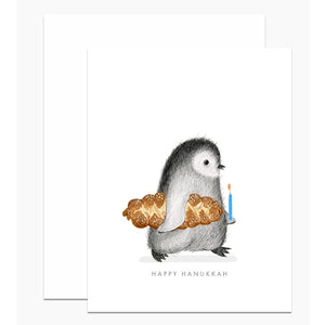 Happy Hanukkah Penguin Card