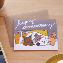 Load image into Gallery viewer, Happy Anniversary Pets On Bed

