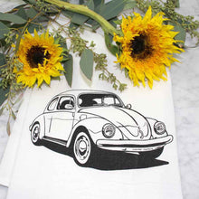 Load image into Gallery viewer, Retro Beetle Kitchen Tea Towel
