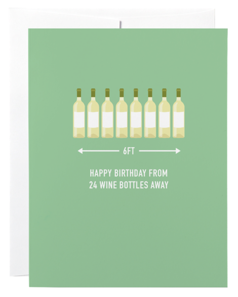 Happy Birthday From 24 Wine Bottles Away Card