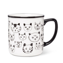 Load image into Gallery viewer, Simple Cat Faces Mug
