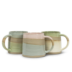 Rustic Style Stoneware Mug - Blue/Green