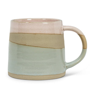 Rustic Style Stoneware Mug - Pink
