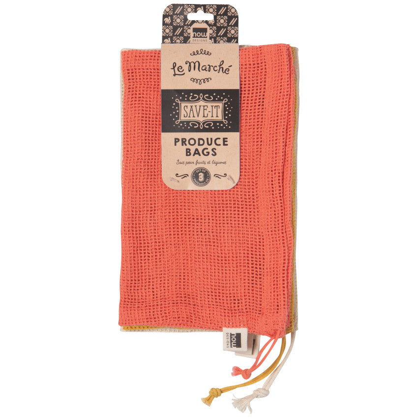 Coral Le Marché Produce Bags - Set of 3