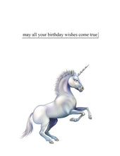 Load image into Gallery viewer, I wish I was a unicorn. Then I could stab stupid people with my head Card

