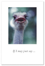 Load image into Gallery viewer, If I May Just Say Ostrich Card
