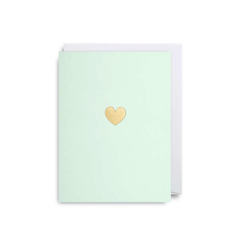 Gold Heart Love Mini Card