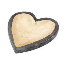 Load image into Gallery viewer, GREY MARBLE FOIL HEART TRINKET DISH
