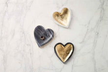 Load image into Gallery viewer, GREY MARBLE FOIL HEART TRINKET DISH
