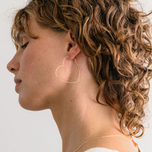Load image into Gallery viewer, Amano Studio - Big Heart Hoop Earrings Silver
