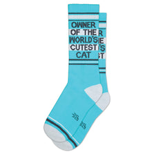Load image into Gallery viewer, Gumball Poodle - Owner Of The World&#39;s Cutest Cat Gym Crew Socks
