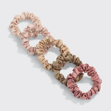 Load image into Gallery viewer, Kitsch Ultra Petite Satin Scrunchies 6pc - Terracotta
