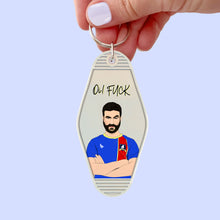 Load image into Gallery viewer, Roy Kent Oi Fuck Ted Lasso Motel Keychain
