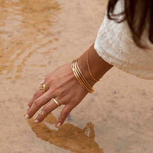 Load image into Gallery viewer, Amano Studio - Gold Wave Bangle Set
