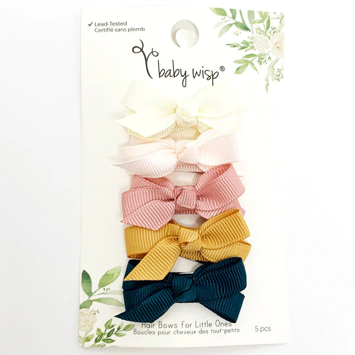 BABY WISP - 5 SMALL SNAP CHELSEA BOUTIQUE BOWS GIFT SET - ENCHANTED FOREST