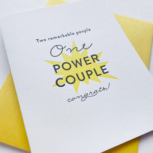 Two Remarkable People One Power Couple Card