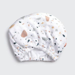 Kitsch - Microfiber Hair Towel - White Terrazzo