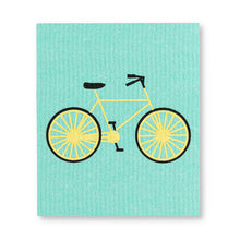 Load image into Gallery viewer, Aqua Bicycle Dishcloths. Set of 2
