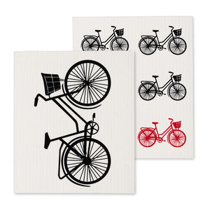Bicycle Dishcloths. Set of 2