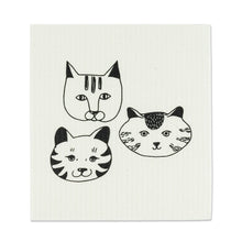 Load image into Gallery viewer, Simple Cat Faces Dishcloths. Set of 2
