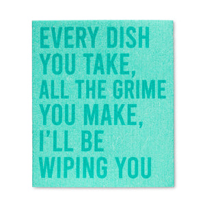 These Dishes Aren't... Funny Text Dishcloths. Set of 2