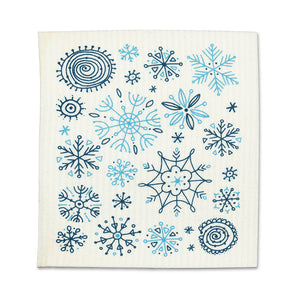 Allover Snowflakes Dishcloths. Set of 2