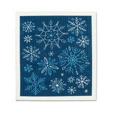 Load image into Gallery viewer, Allover Snowflakes Dishcloths. Set of 2
