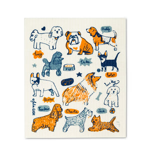 Dogs with Names Dish Cloths. Set of 2