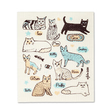 Load image into Gallery viewer, Cats with Names Dish Cloths. Set of 2
