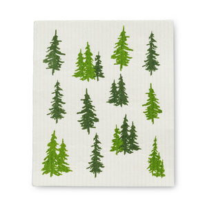 Evergreen Forest Tree Dish Cloths. Set of 2
